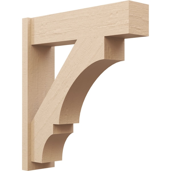 Ekena Millwork 8-in W x 30-in D x 34-in H Balboa Block Rough Cedar Woodgrain TimberThane Outlooker, Primed Tan OUTUR080X30X34BOA44RCPR - main